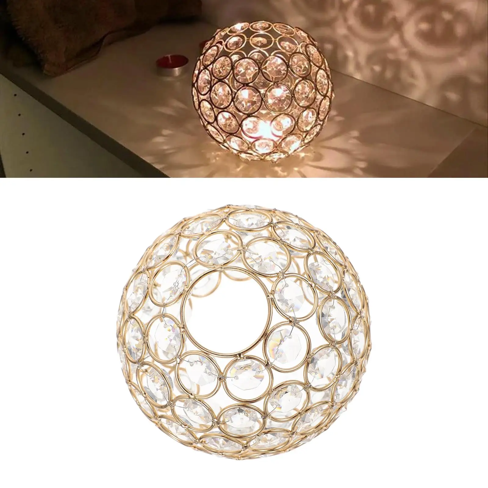Ceiling Light Shade Replacement Cover Chandelier Crystal Lampshade Only for Antique Lamp Wall Lamp Floor Pendant Light Bathroom