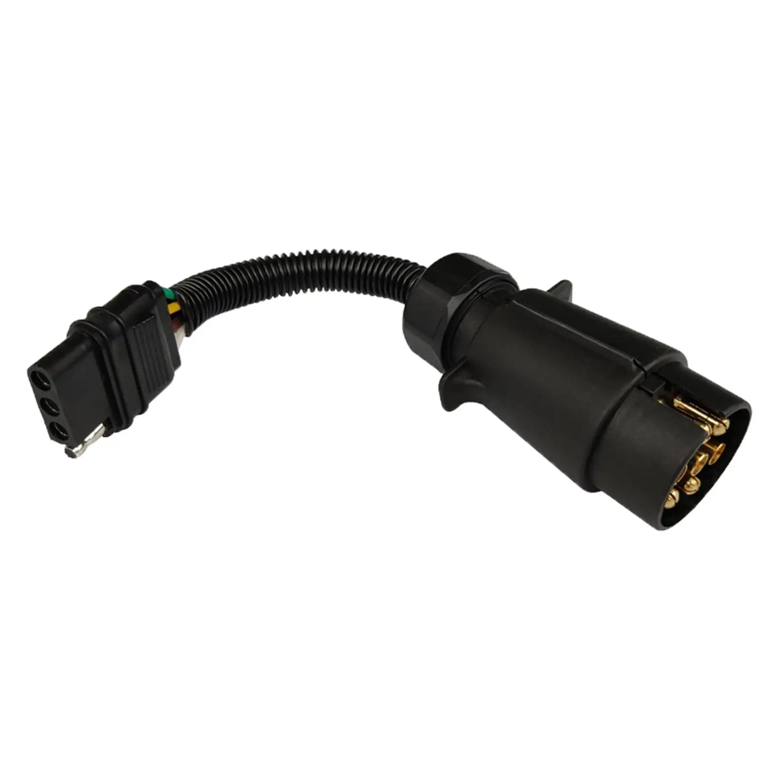 Trailer Conversion Plug Socket 7Pin European Round Plug to 4Pin American Flat Socket for Rvs