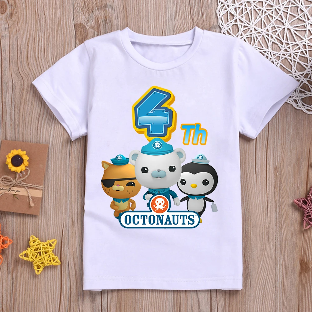 The Octonauts Cute T-Shirt Barnacles Kwazii Peso Animal Figures Print Boys Girls Clothes Tops Kids Summer Costumes Birthday Gift hulk toys