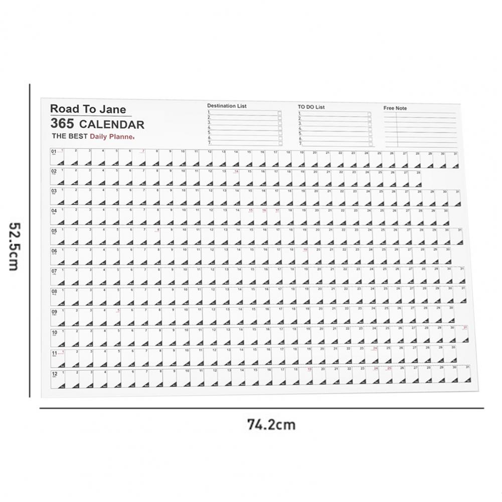 Предупредительный плакат на 2023, 365 дней, календарь, планировщик,  устойчивый к разрыву плакат, календарь с наклейками для школы, 1 комплект |  AliExpress