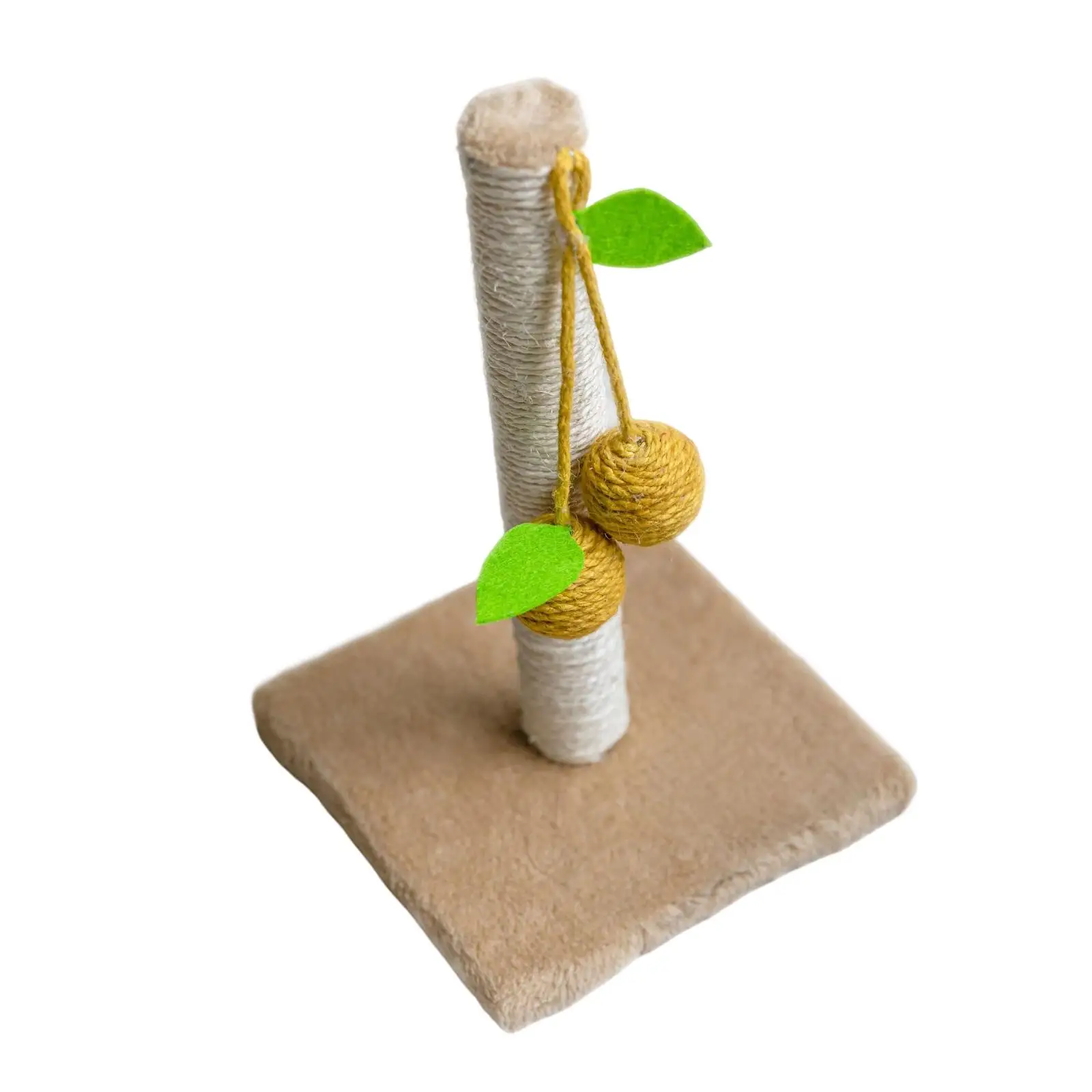Cat Scratching Post Scratch Post with Hanging Balls Scratcher Sisal Kitten Toy Solid Wood Kitten Cat Post for Small Cats Kittens