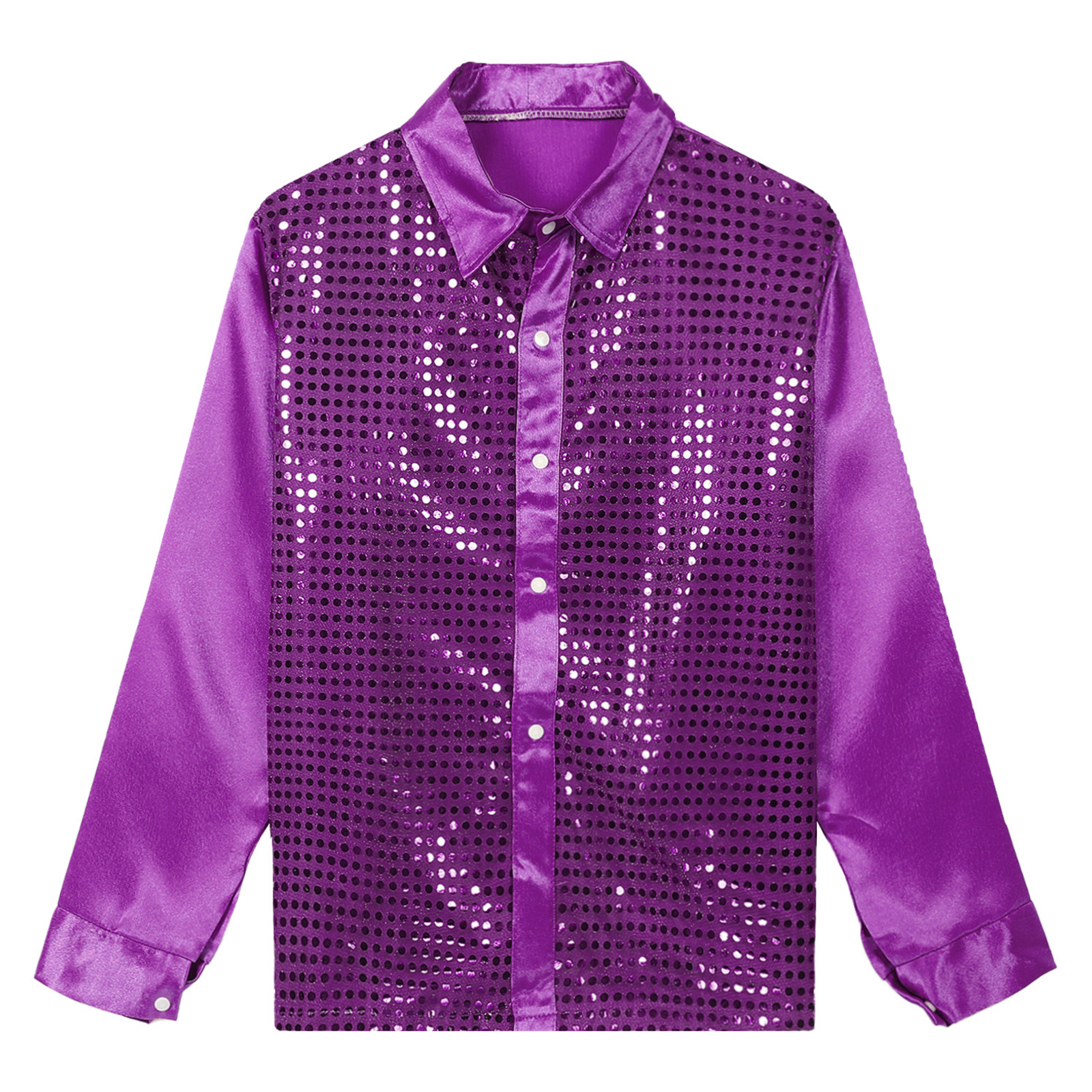 Männer Hip Hop Jazz Latin Dance Tops Langarm Shiny Pailletten Revers Hemd Tops Nachtclub Party Pole Dance Leistung Dancewear – Detail 32