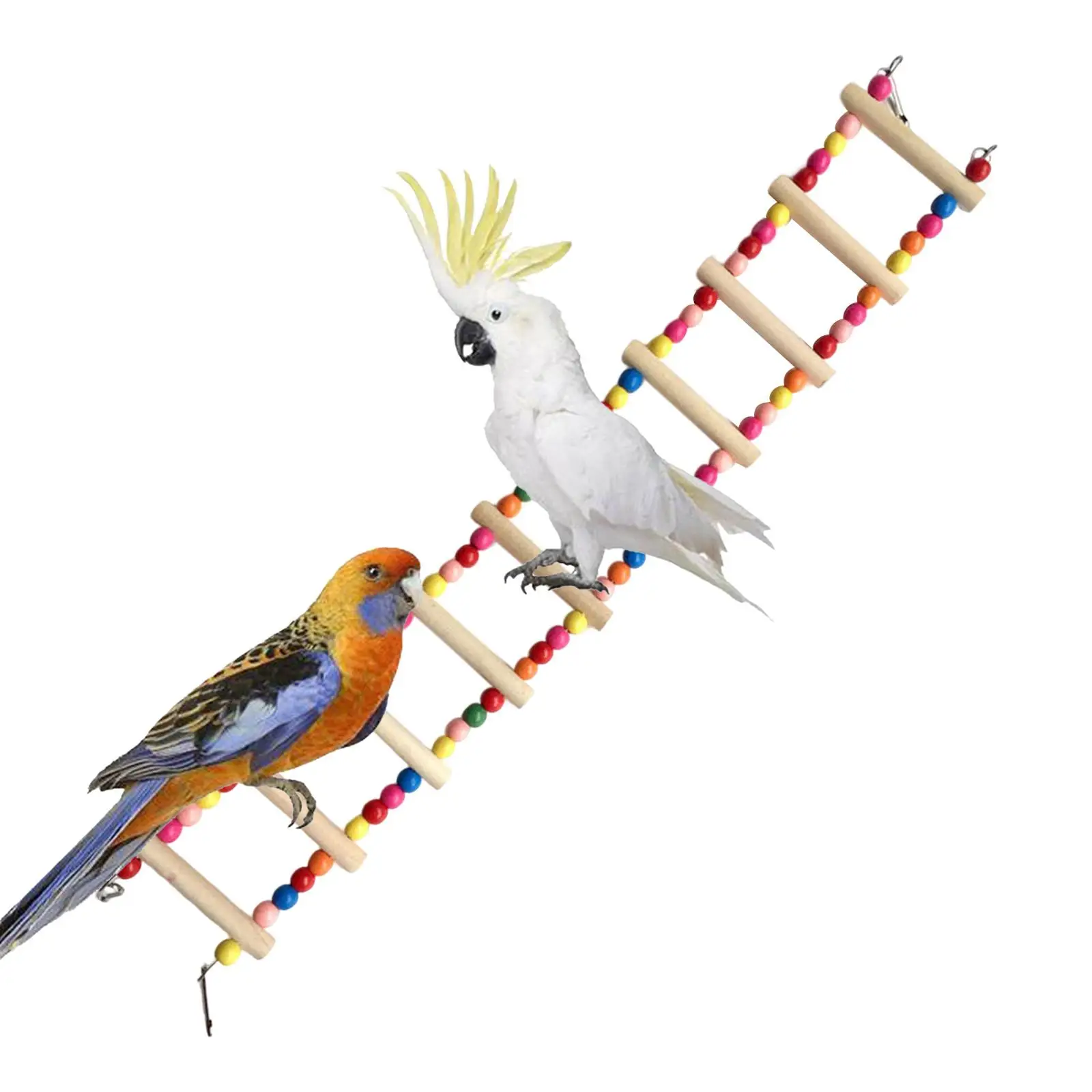 Bird Ladder Climbing Parrots Swing Cage Hanging Toys for Lovebird Conures Parakeets
