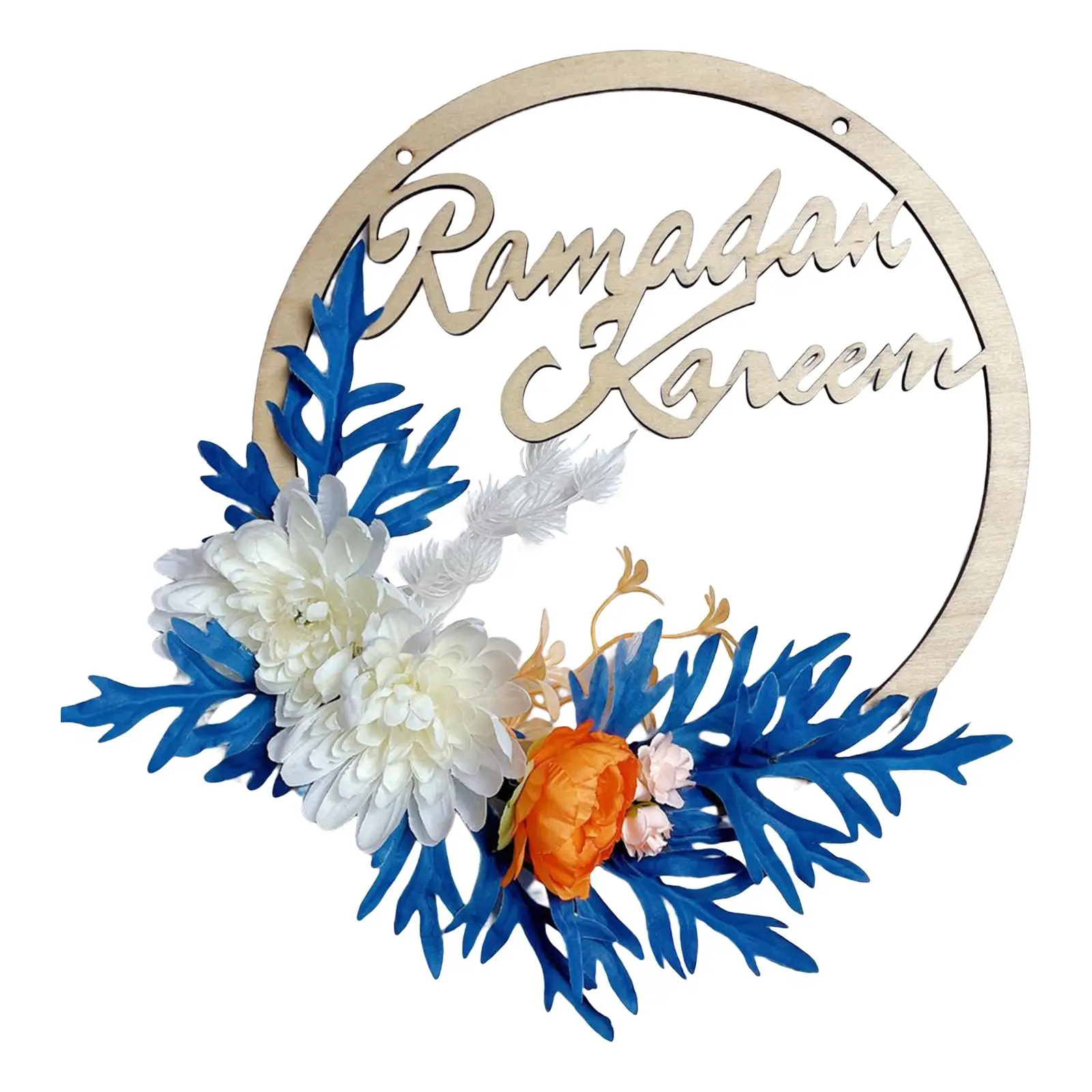 Eid Ramadan Wreaths Front Door Artificial Flowers for Farmhouse Ornament