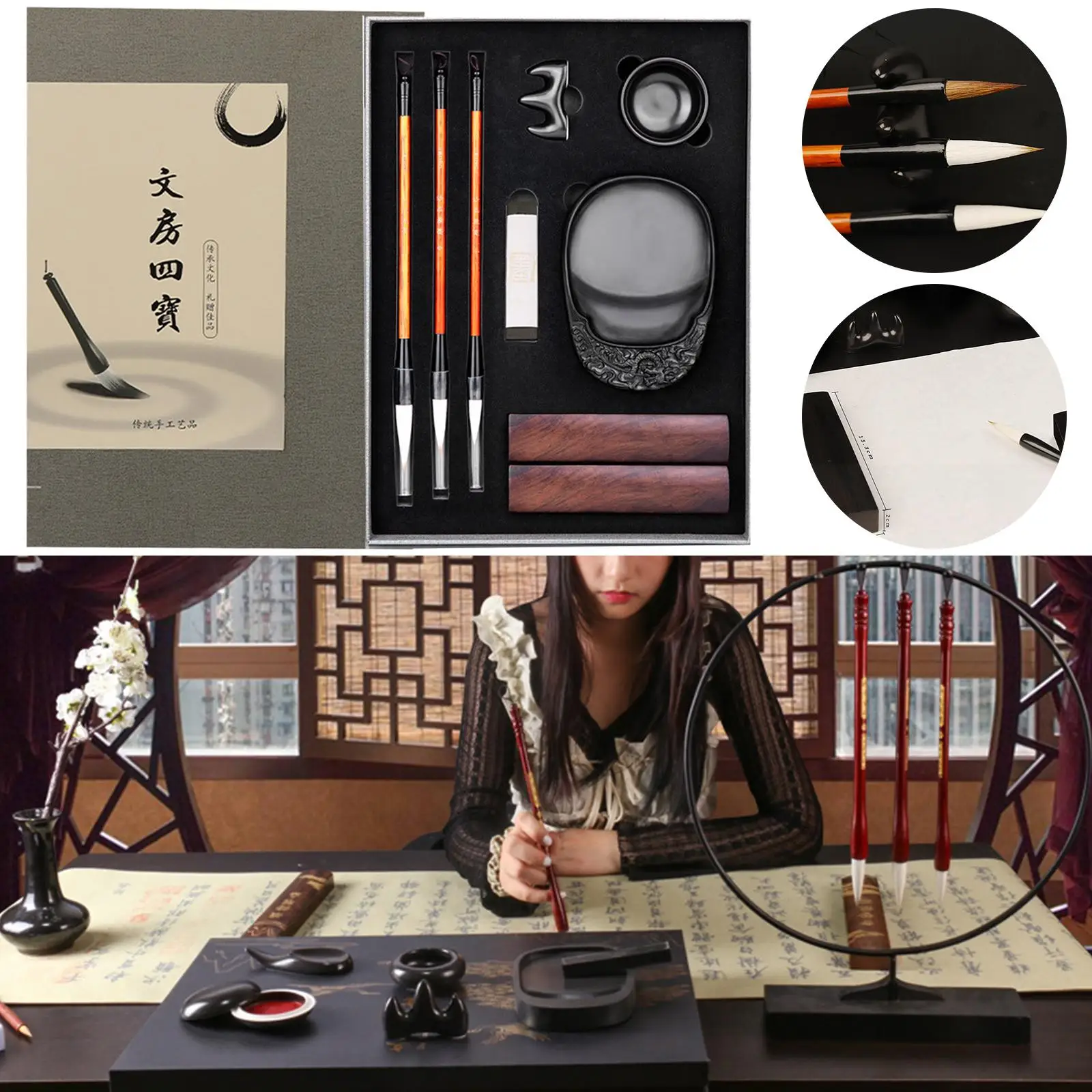 Chinese Traditional Calligraphy Set Writing Brush Professional for