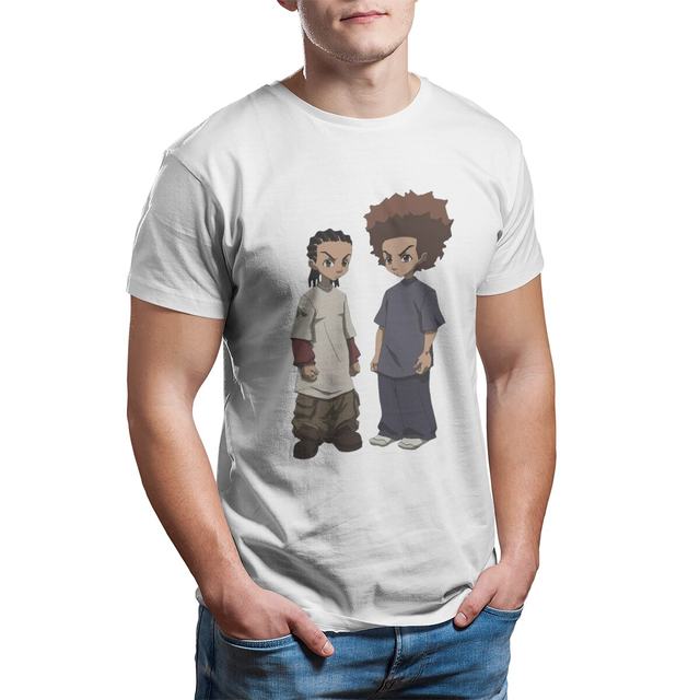 Men's T-Shirts Huey and Riley Freeman The Boondocks Funny Cotton Tees Short  Sleeve Cartoon T Shirt Round Collar Tops Plus Size - AliExpress 200000343