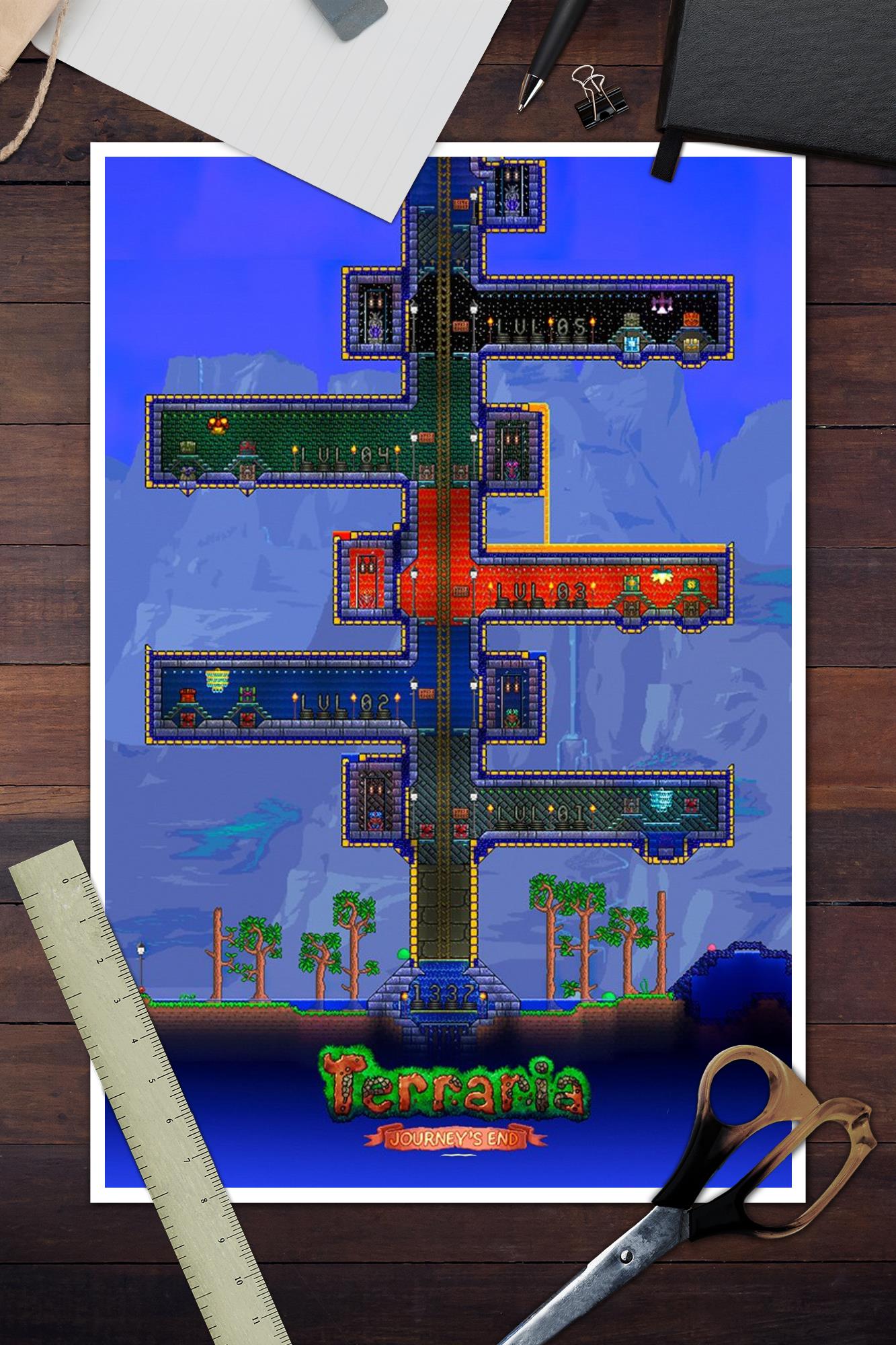 Terraria Journey End Game искусство на стену высокого качества, искусство  на холсте, персонализированный подарок, современная картина для семейной  спальни | AliExpress