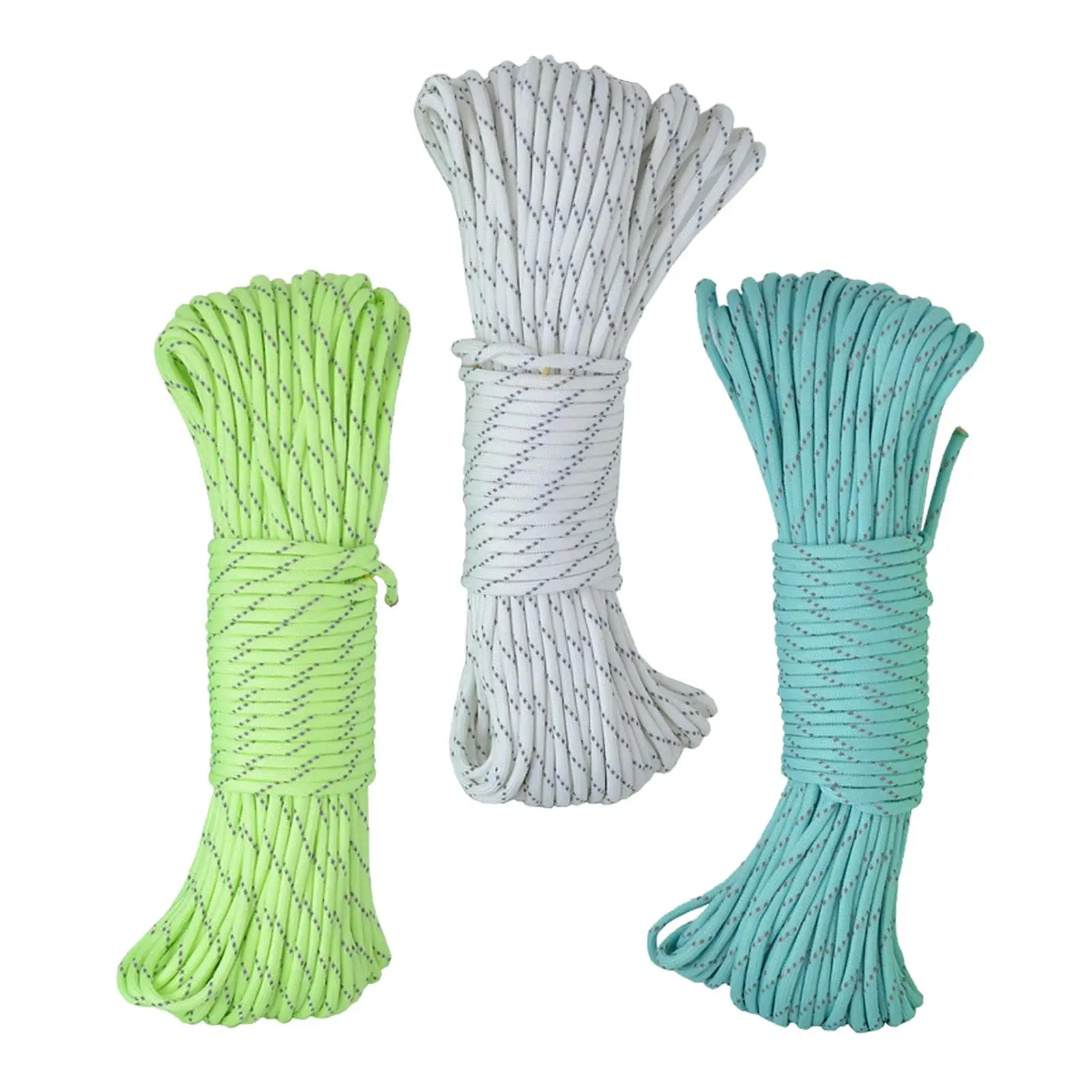 Parachute Cord 101 ft Outdoor Luminous Rope Tent Camping Rope Tent Cord for Bracelet Braiding Tent Camping Hiking Accessories