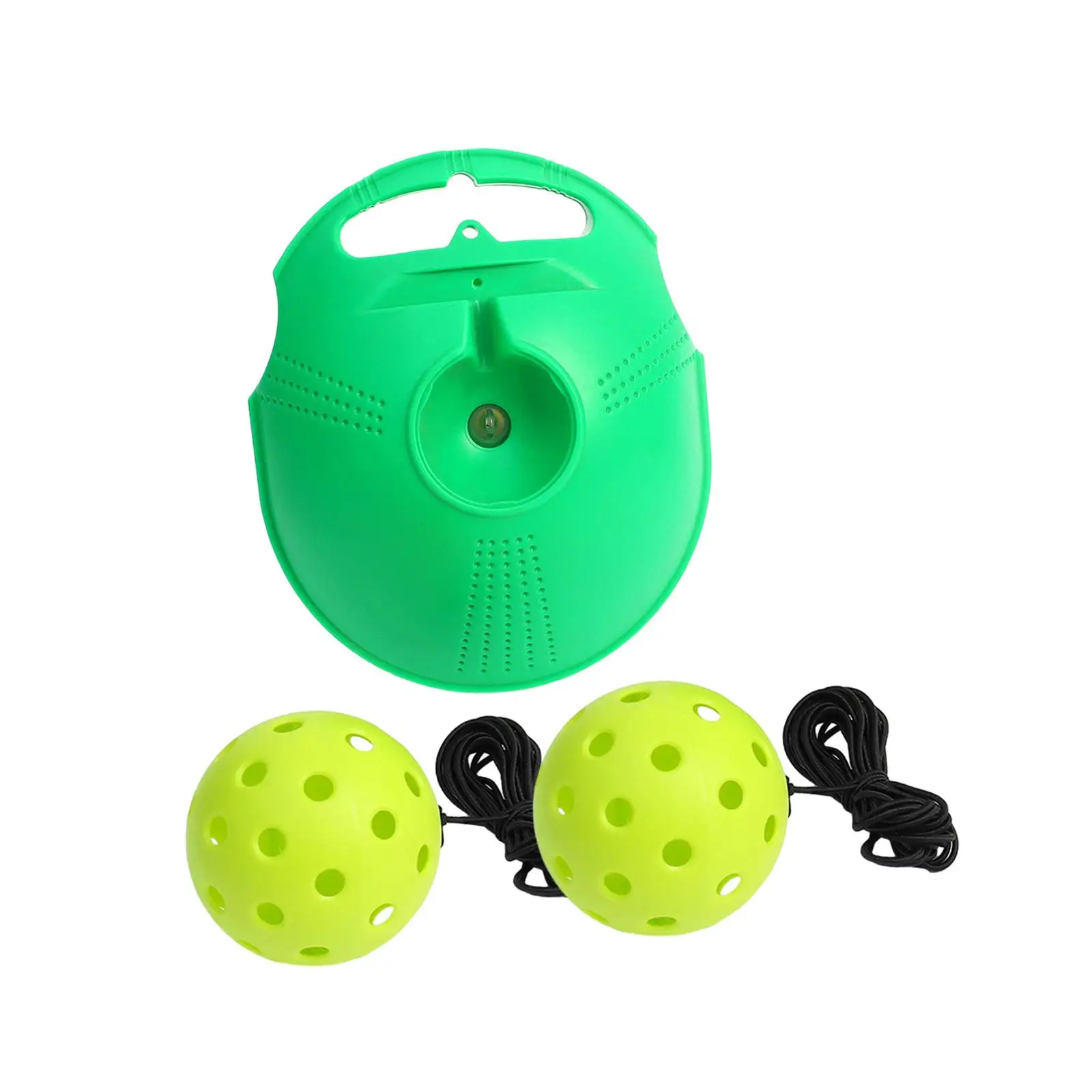 Pickleball Trainer with 40 Holes Pickleball Ball Rope Exercise with Handle Single Player Solo Pickleball Training Self Practice