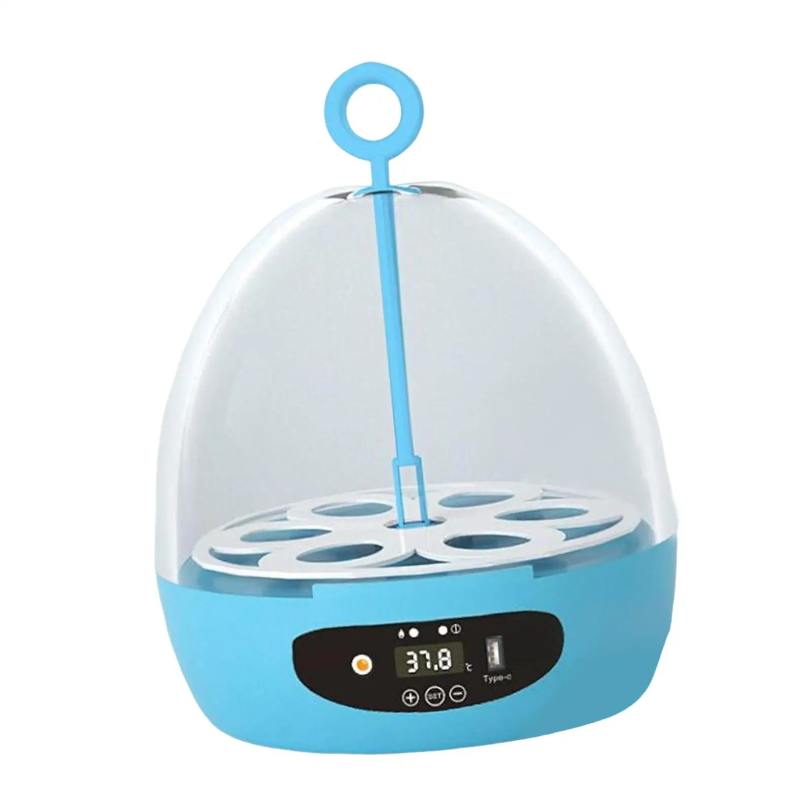 Electric Egg Incubator for Hatching Eggs USB Hatcher Machine with Light Temperature Control for Goose Pigeon Poultry Family Use