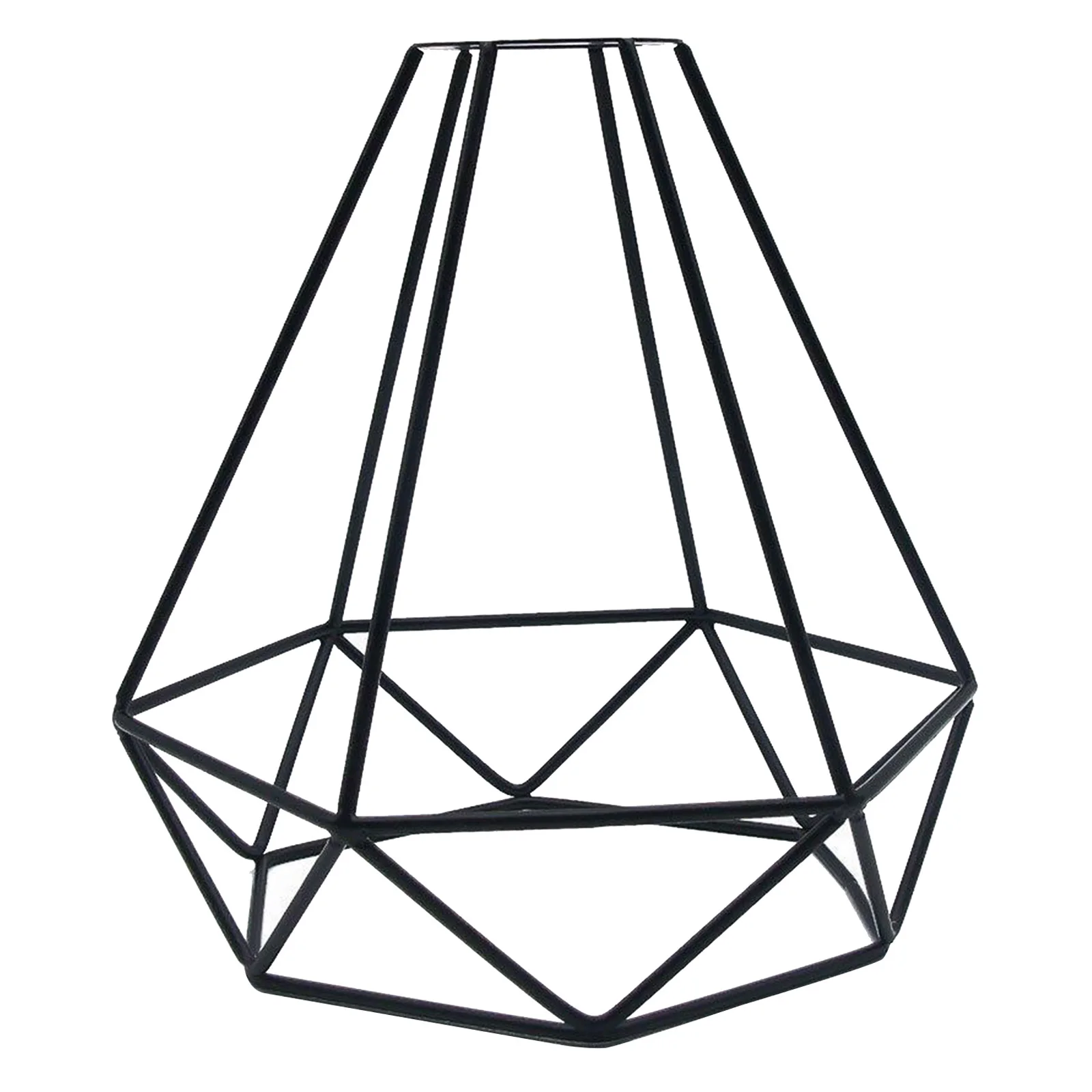 Vintage Metal Basket Cage Ceiling Pendant Light Shade, Retro Industrial Lampshade Fitting for Loft   (Black)