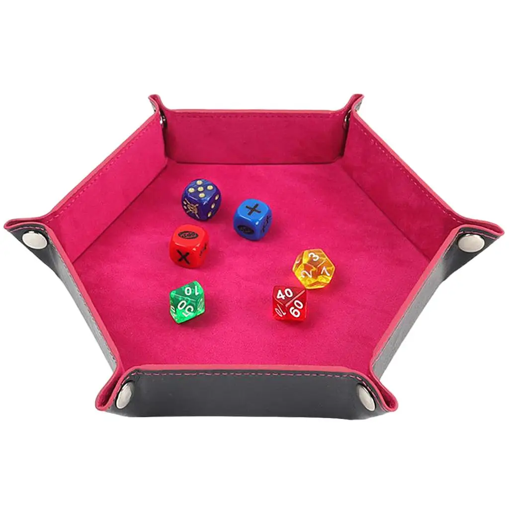 Foldable Dice Tray Tabletop Holder Storage Box Rolling Dice Board Games