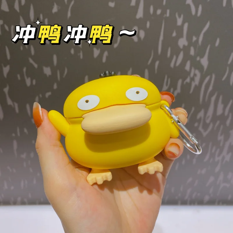 Pokemon 3D Psyduck Anime Case for Airpods 3 Case Airpods Pro 2 1 Soft Silicone Wireless Bluetooth Earphone Protective Cover Gift