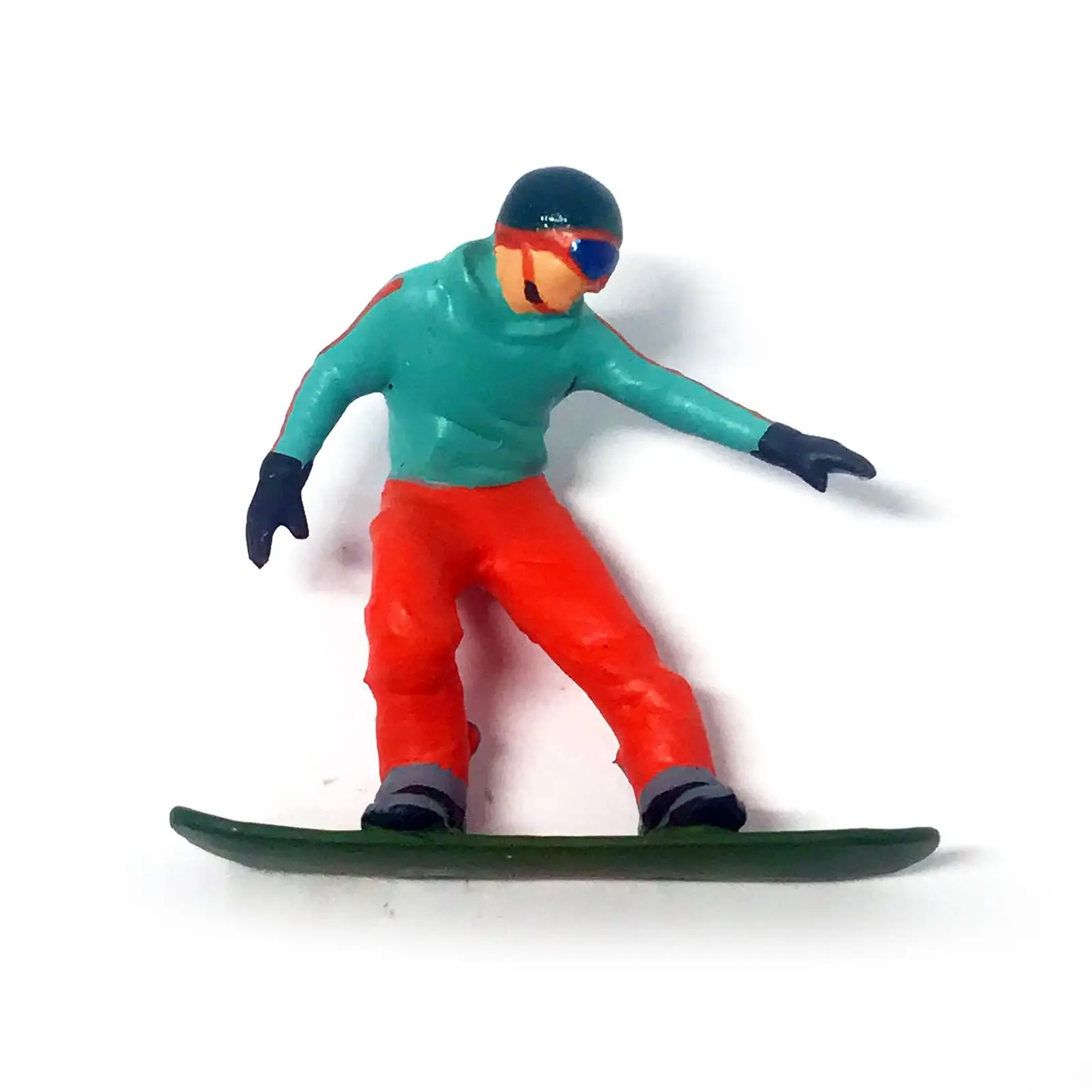 3 Pieces 1/64 Miniature Model Skiing Figures Micro Landscape Decoration