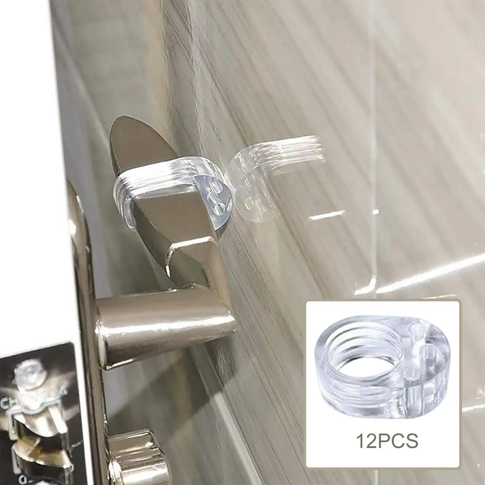 12x PVC handle for door Stopper, Doors wall Transparent Wall Protector for Bedroom