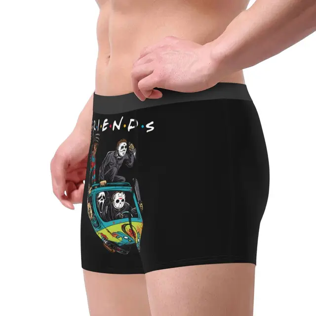 Horror Movie Friends Character Underwear Male Sexy Halloween Murderers  Legends Boxer Briefs Shorts Panties Soft Underpants