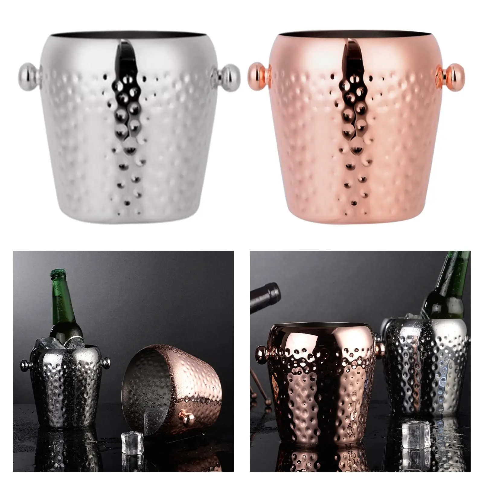 Ice Bucket Wine Weddings BBQ Creative Indoor Outdoor Beer Stainless Steel Drinks Fashionable for Cocktail Bar Champagne Bucket