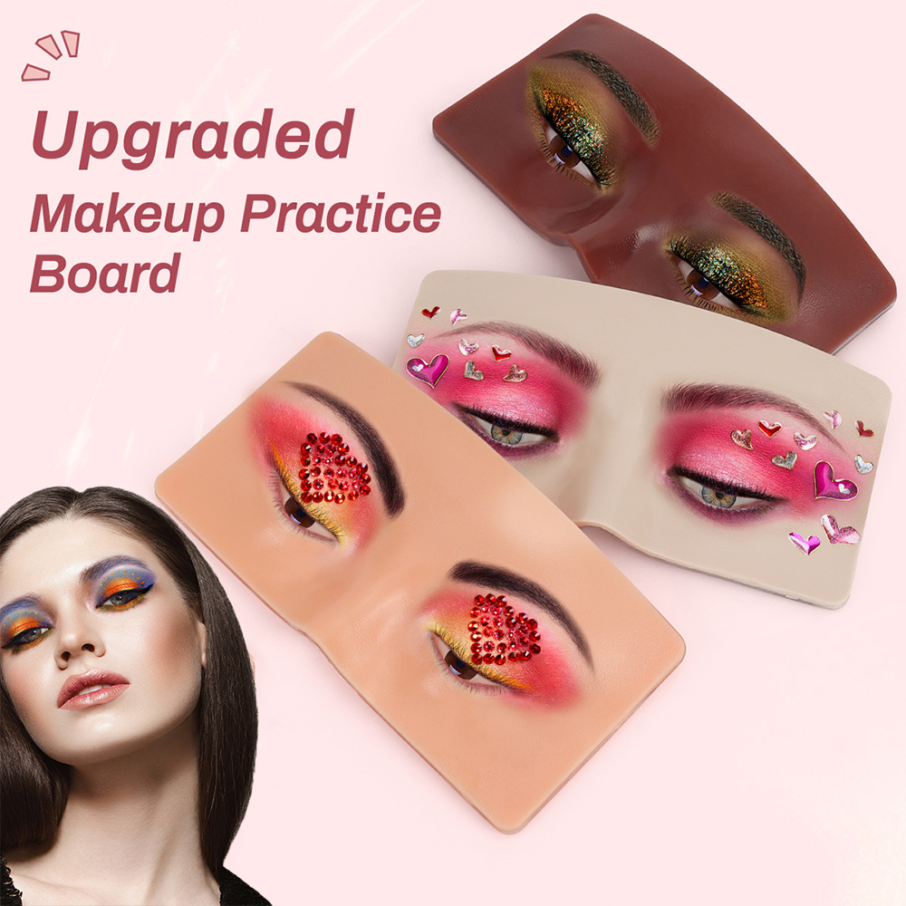 Best of Makeup Practice Board Face Eyelashes Eyebrow Eyeshadow Makeup Training Supplies 3D Silicone Bionic Board Make Up For Beginner Reviews & Tips