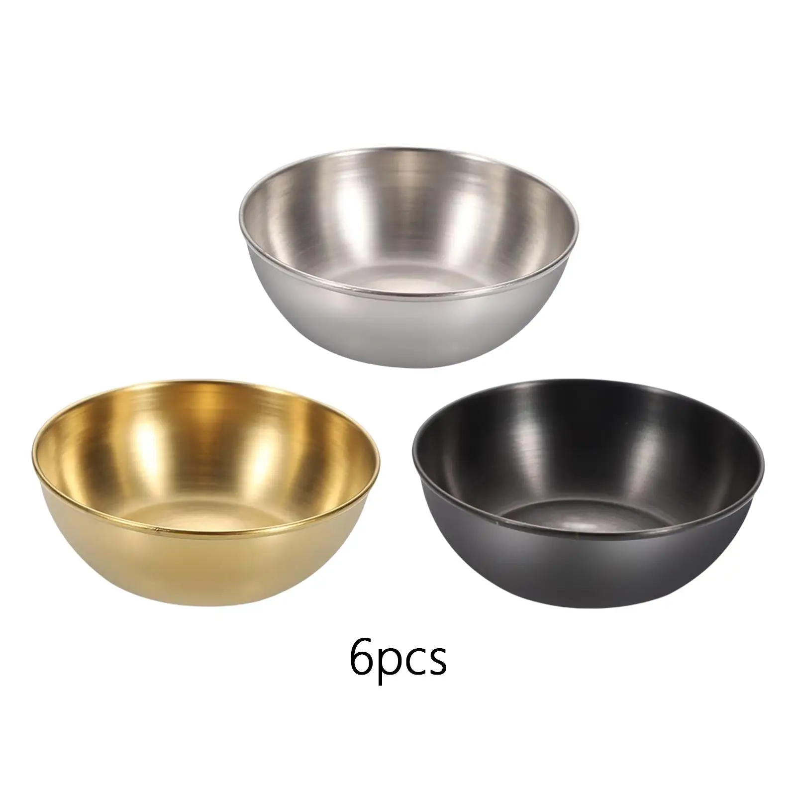 6 Piece Dipping Sauce Cups Set Reusable Bowl for Restaurant Kitchen Camping
