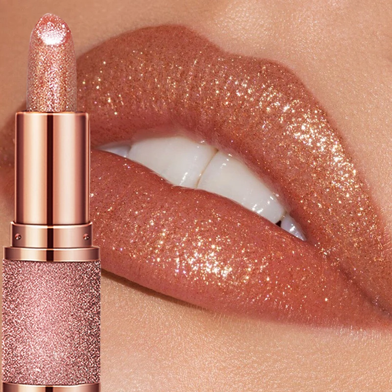 Best of 3colors Glitter Lipstick Temperature Changing Color Lip Gloss Waterproof Long Lasting Nude Pink Shimmer Lip Tint Makeup Cosmetic Reviews & Tips