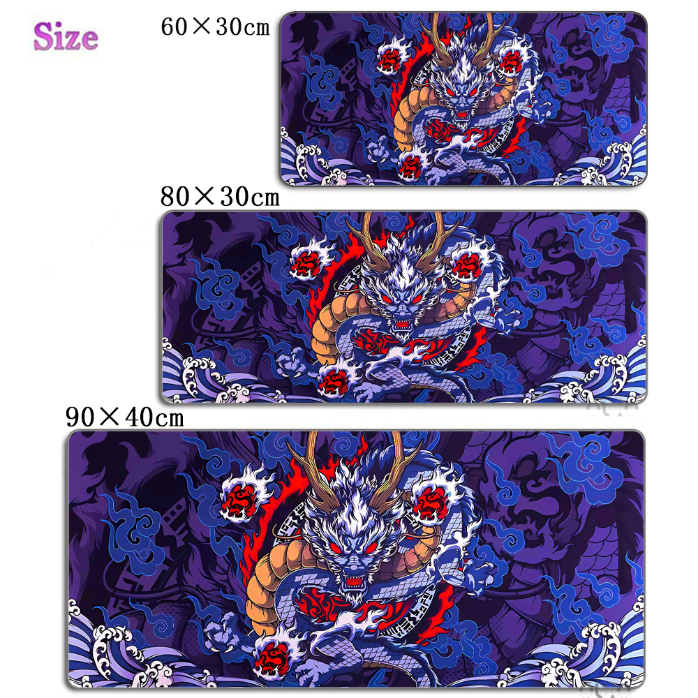 Dragon Mouse Pad Black and White Deskmat Playmat Laptop Japan Anime Gaming Keyboard Rubber Pad Pad on The Table Mouse Mat Pc Rug