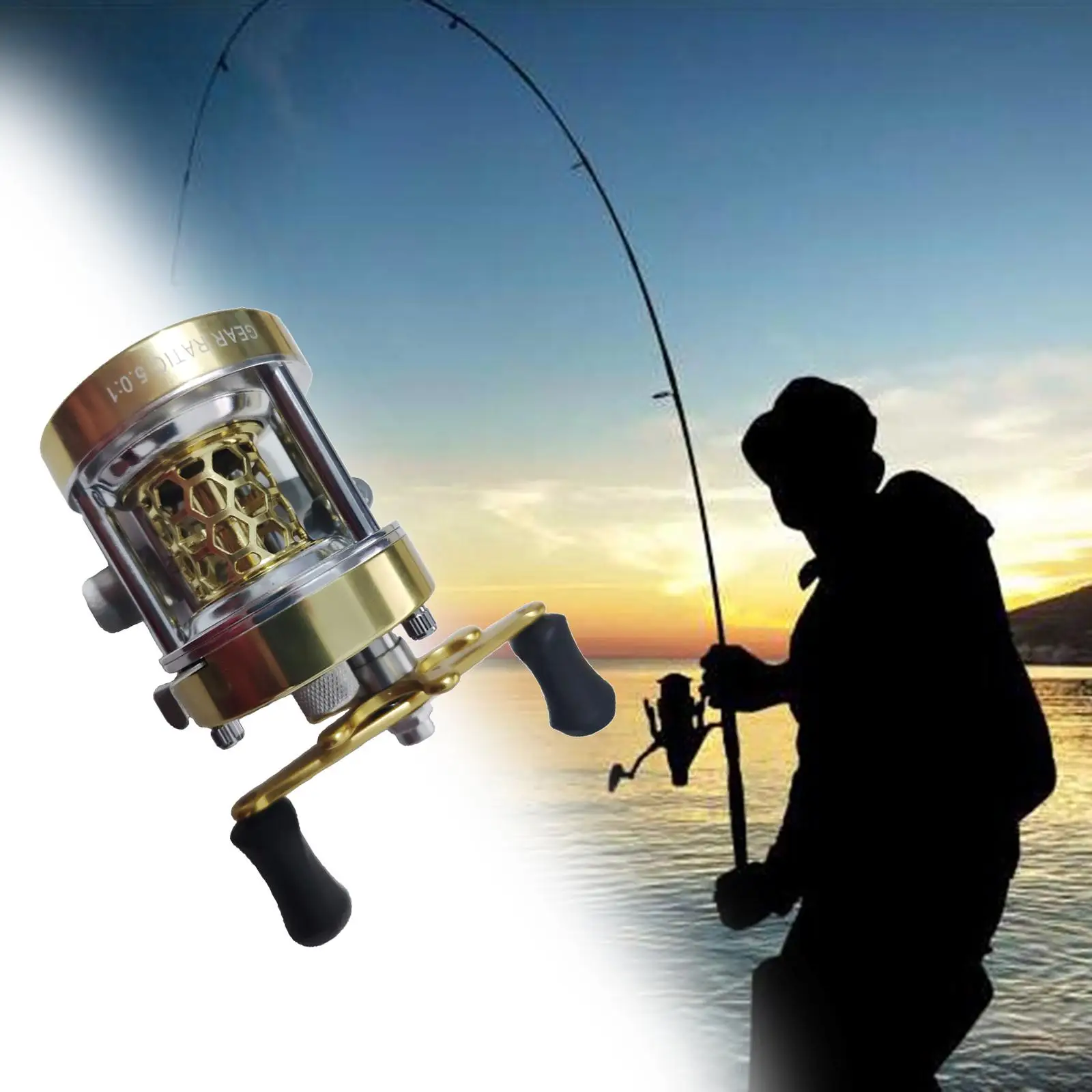 Baitcasting Fishing  saltwater and freshwater Fishing  Aluminum Spool