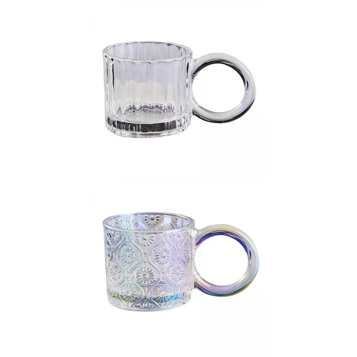 2pcs Coffee Mug 250ml Latte Mug Heat Resistant Drinkware for Home