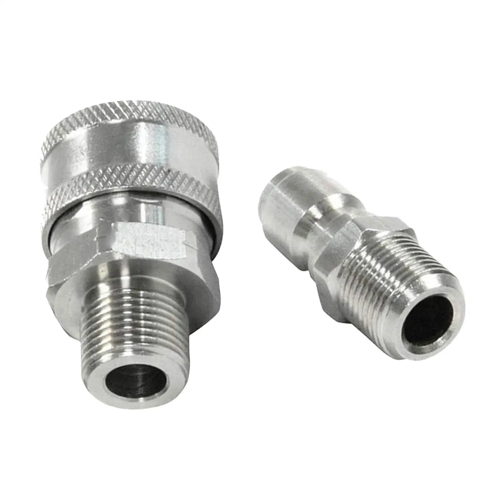 2 Pieces Pressure Washer Adapter Set 3/8 inch Hose Daily Tool Water Pump Quick Connect Kit Quick Release Connector 5000-6000 PSI