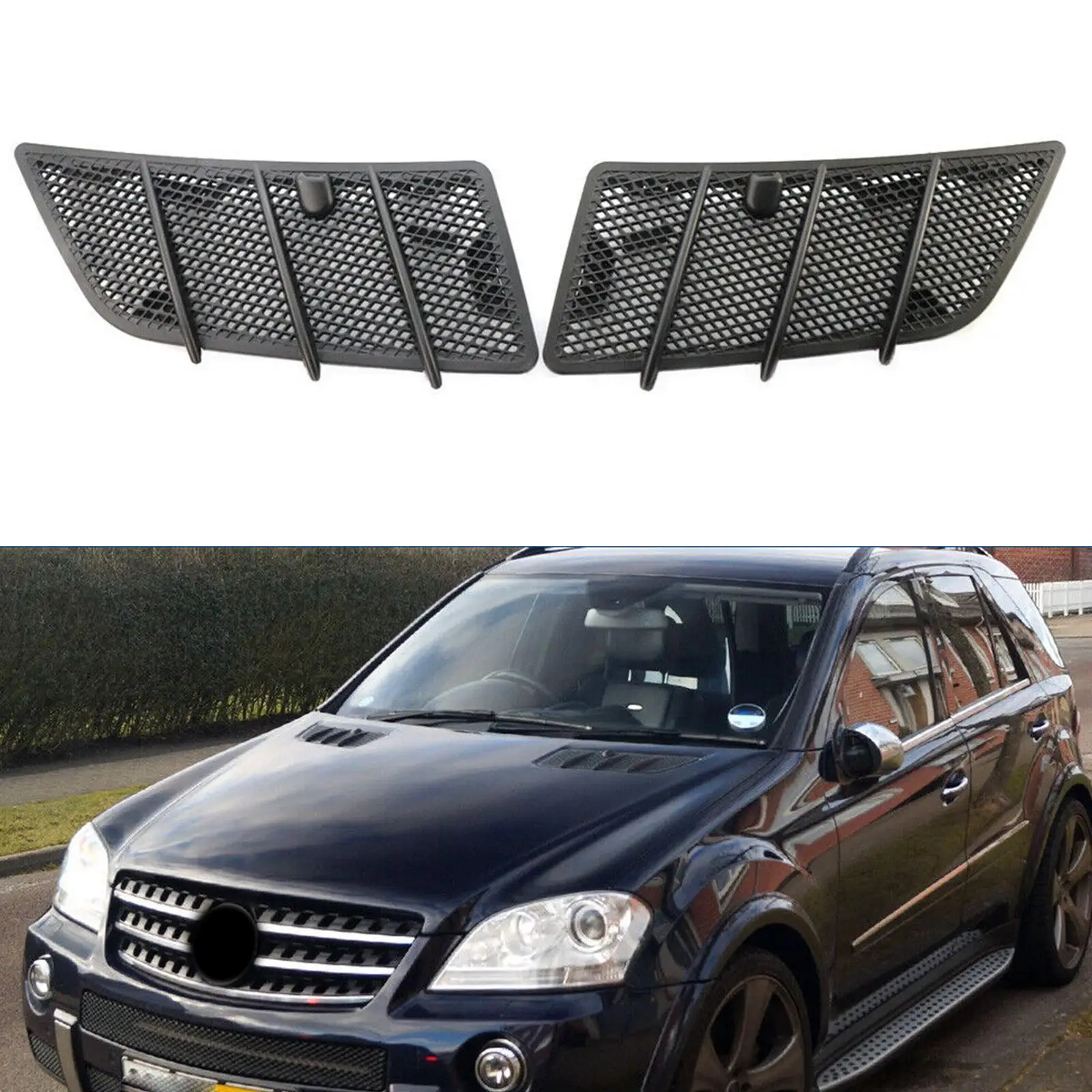 Vent Grille Cover Durable Black Easy Installation Replacement Parts for W164 ml Automotive Accessories