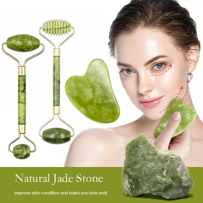 Best of Guasha Natural Stone Massage Face Jade Roller Gua Sha Massage Tool Set For SPA Body Visage Rouleau De Hot Health And Beauty Reviews & Tips