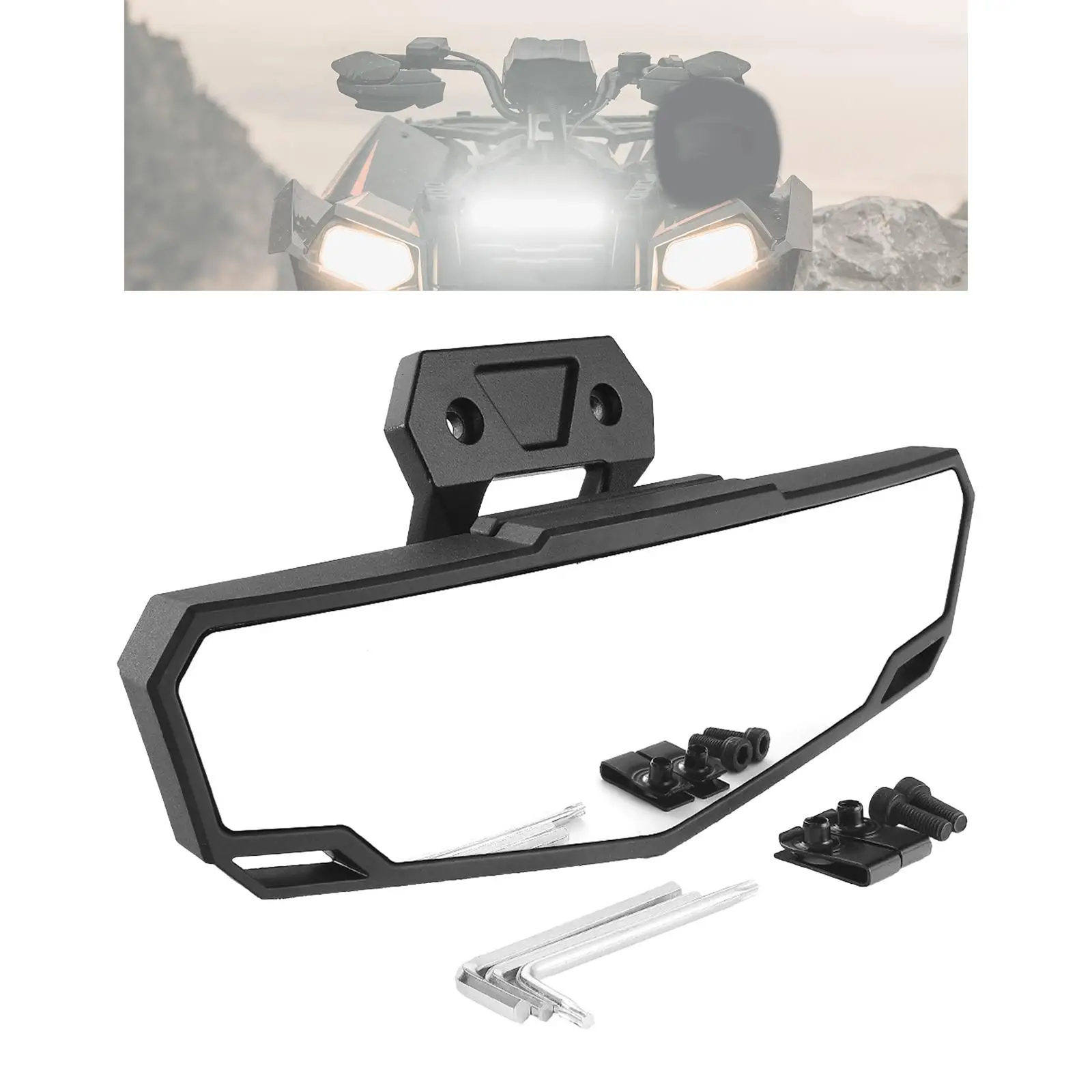 Center Rear View Mirror Convex Mirror 2883763 Accessories Replace Parts Rearview Mirror for RZR Easy Installation