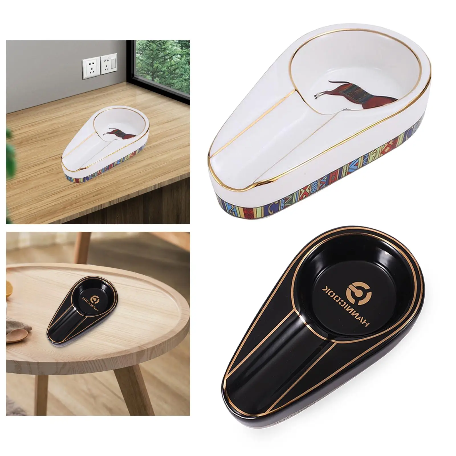 , Ceramic Simple Lightweight Elegant Luxury Gift Single Holder , for Travel Indoor Restaurant Colleague Men