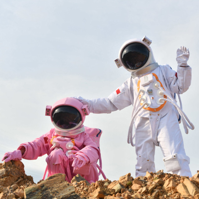 Casco da astronauta cosmonauta spaziale bambino in plastica