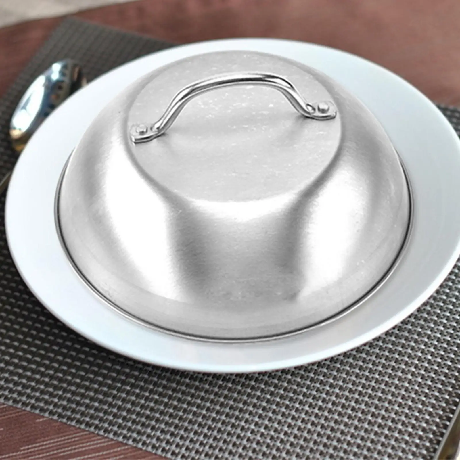 Stainless Steel Basting Covers Dome Dish Lid Burger Cover Round Food Covers for Cooking Indoor or Outdoor Home Kitchen