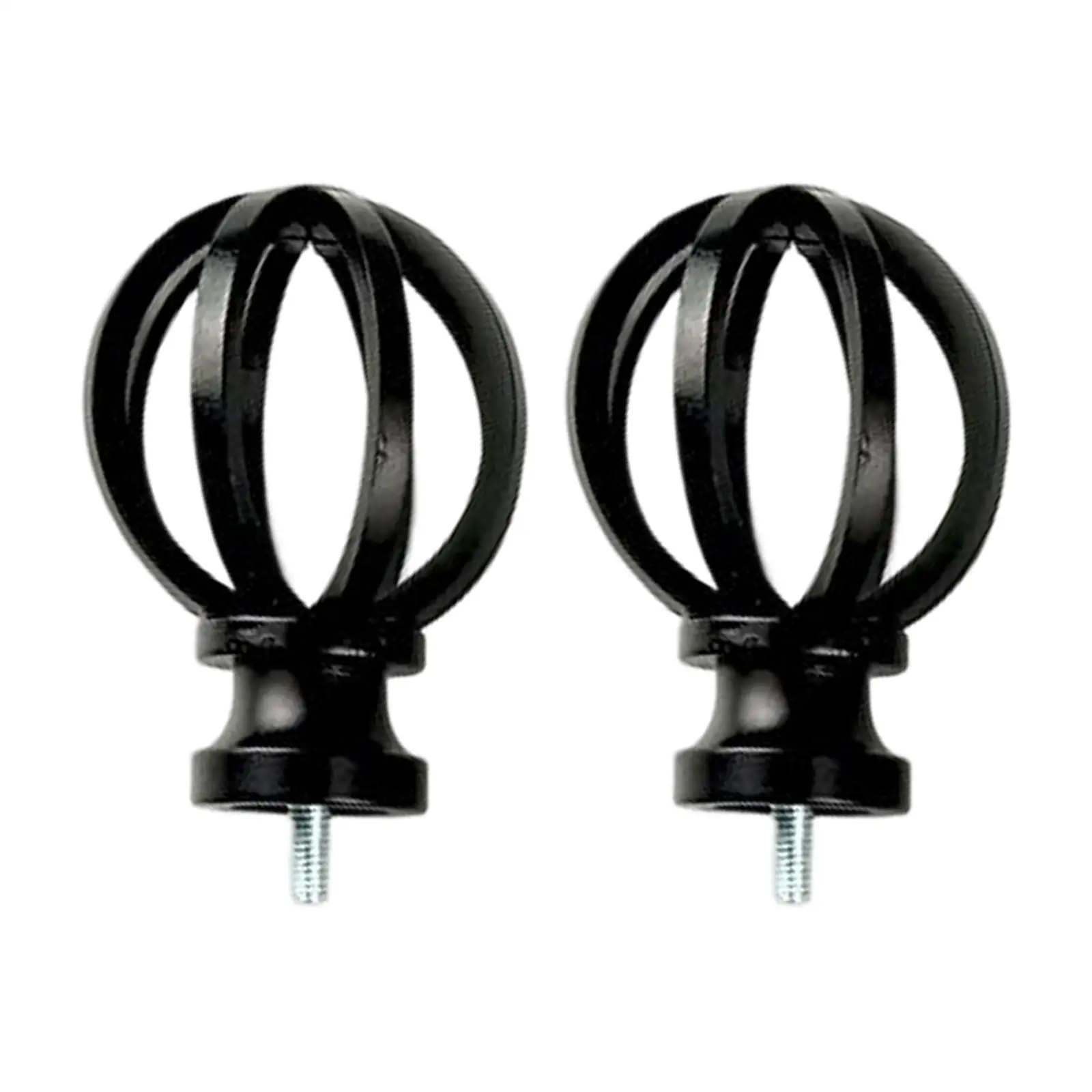 2Pcs Window Curtain Rod Finial Ends 5/8 Inch Diameter Decorative for Bedroom