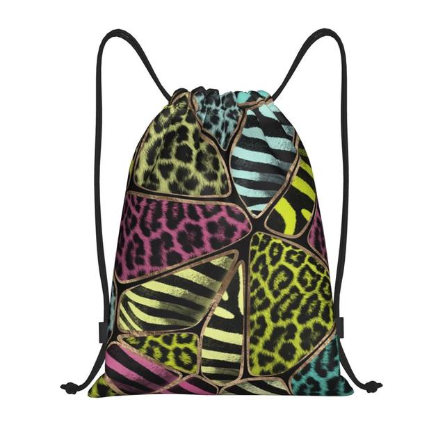 バックパック・リュック EMIS LOGO LEOPARD STRING BACKPACK 5BJH1572 Bravo! Women's Backpack Animal Print Leopard Cheetah