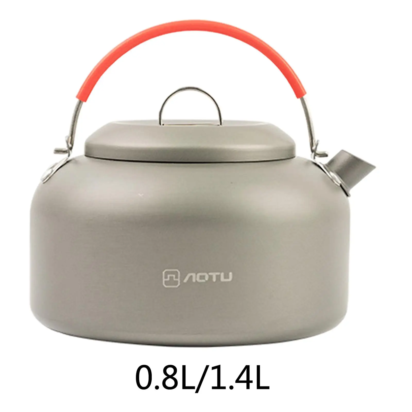 0.8/1.4L Camping Kettle Coffee Pot Camping Hiking Tableware Compact Teapot