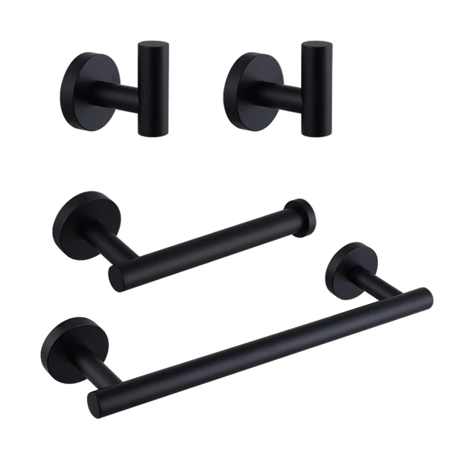 304 Stainless Steel Bathroom Hardware Set Paper Holder Robe Hook Toothbrush Holder Towel Bar Bathroom Accessories