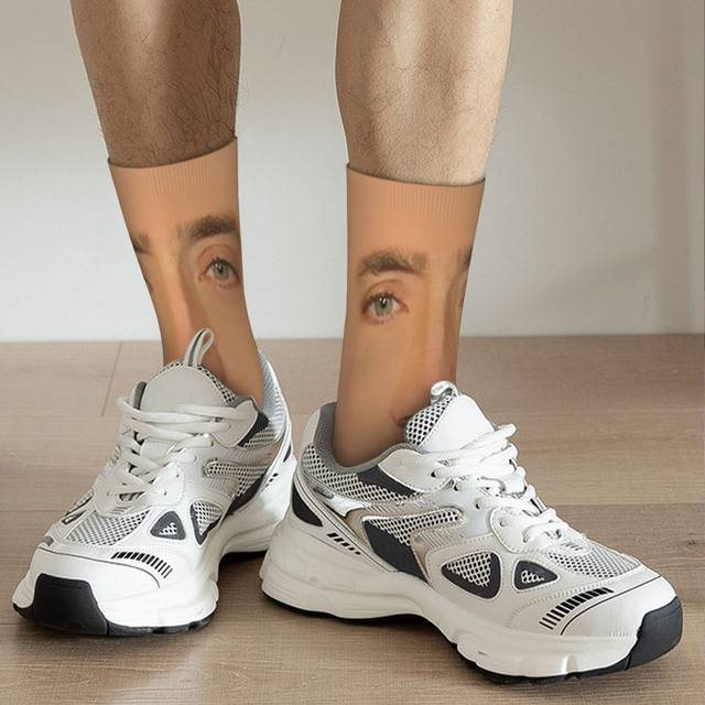 Nicolas Cage Giant Face Meme Socks Male Mens Women Spring Stockings  Polyester