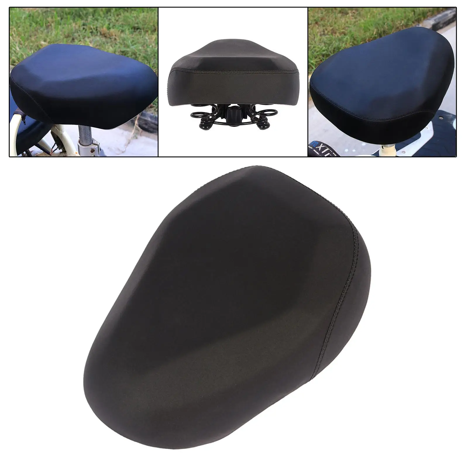 Bike Saddle Pad Fittings Soft Seat Weatherproof Breathable for Electric Bicycle Mountain Road Bike Exercise Electric Scooter Gym