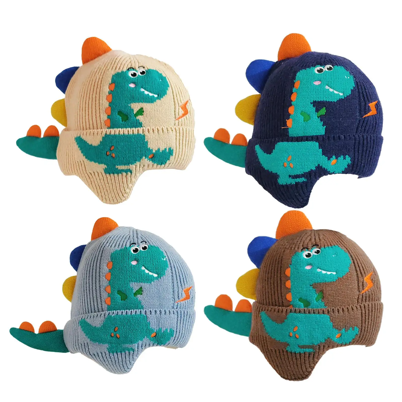 Dinosaur Ear Knitted Hat Skiing Hat Knit Hat for Kids Toddlers Boys Girls