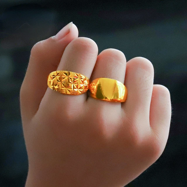 South Korean female fashion ring design feeling small leaves zircon plating 24  k gold finger ring jewelry wholesale