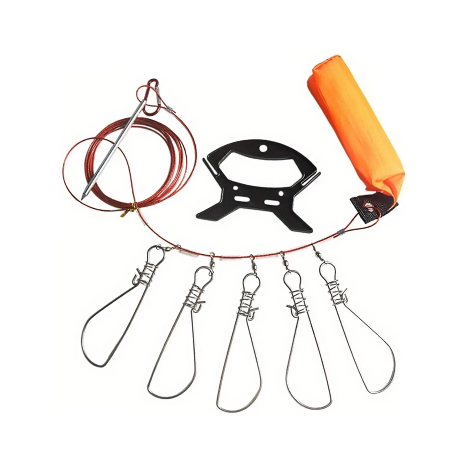 Fishing Stringer Clip Big Fish Lock Portable Outdoor Fish Stringer for Kayak