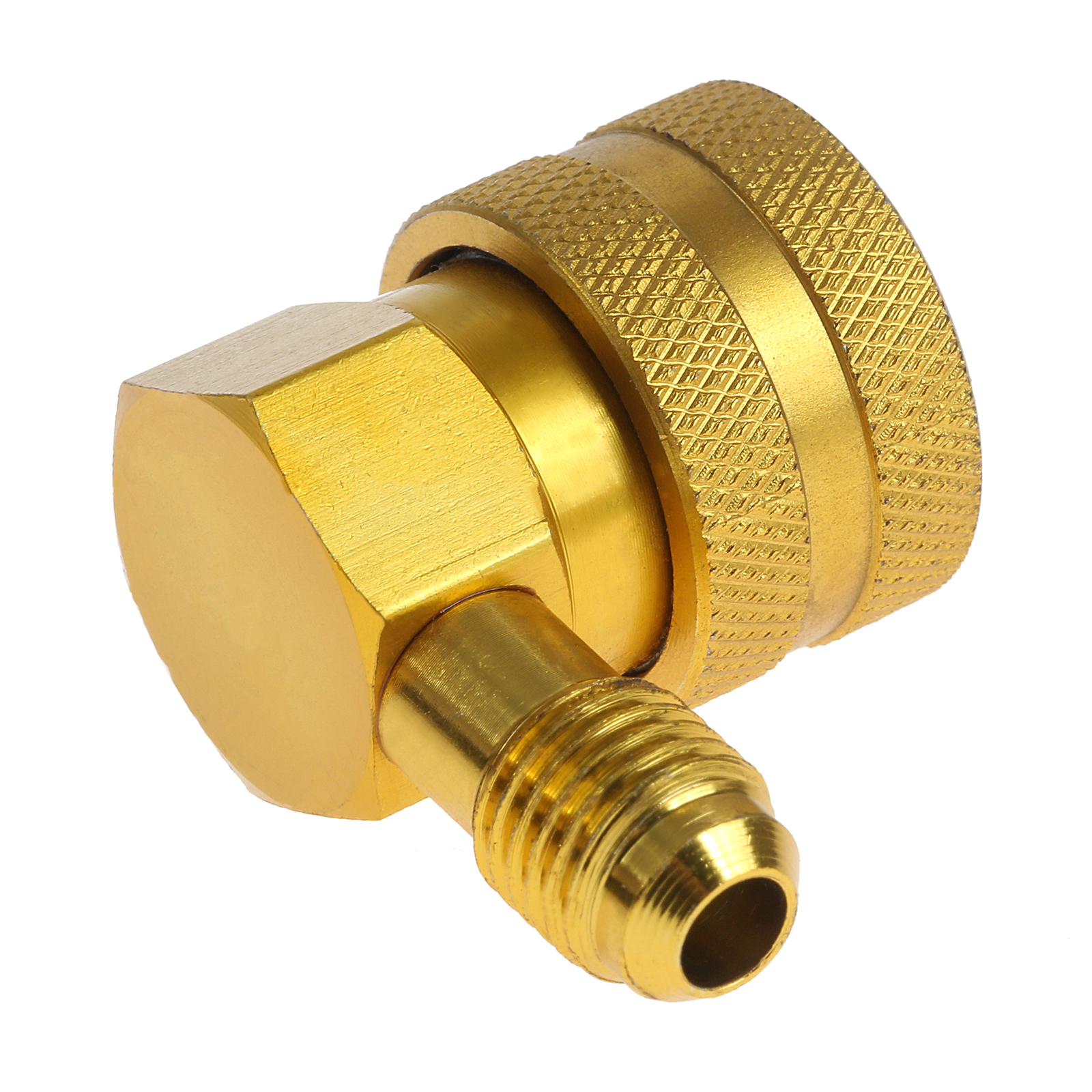 Car HVAC R134a Refrigerant Quick Couplers Adapter 90 Degree 1/4" SAE Low Side A/C Air Condition Manifold Gauge Adapter Connector