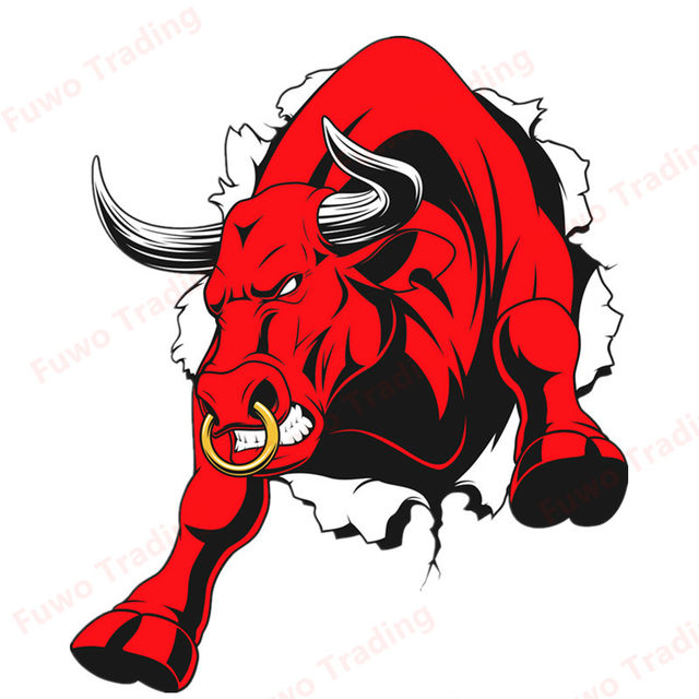 Personality Car Sticker Red Angry Bull For Car Motorcycle Windshield  Trolleycase Quality Waterproof Pvc Vinyl Decoration Sticker - Car Stickers  - AliExpress