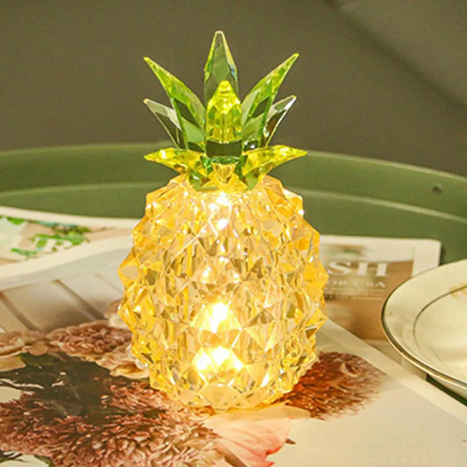 Pineapple Night Light Paperweight Holiday Gifts for Birthday Nursery Decor