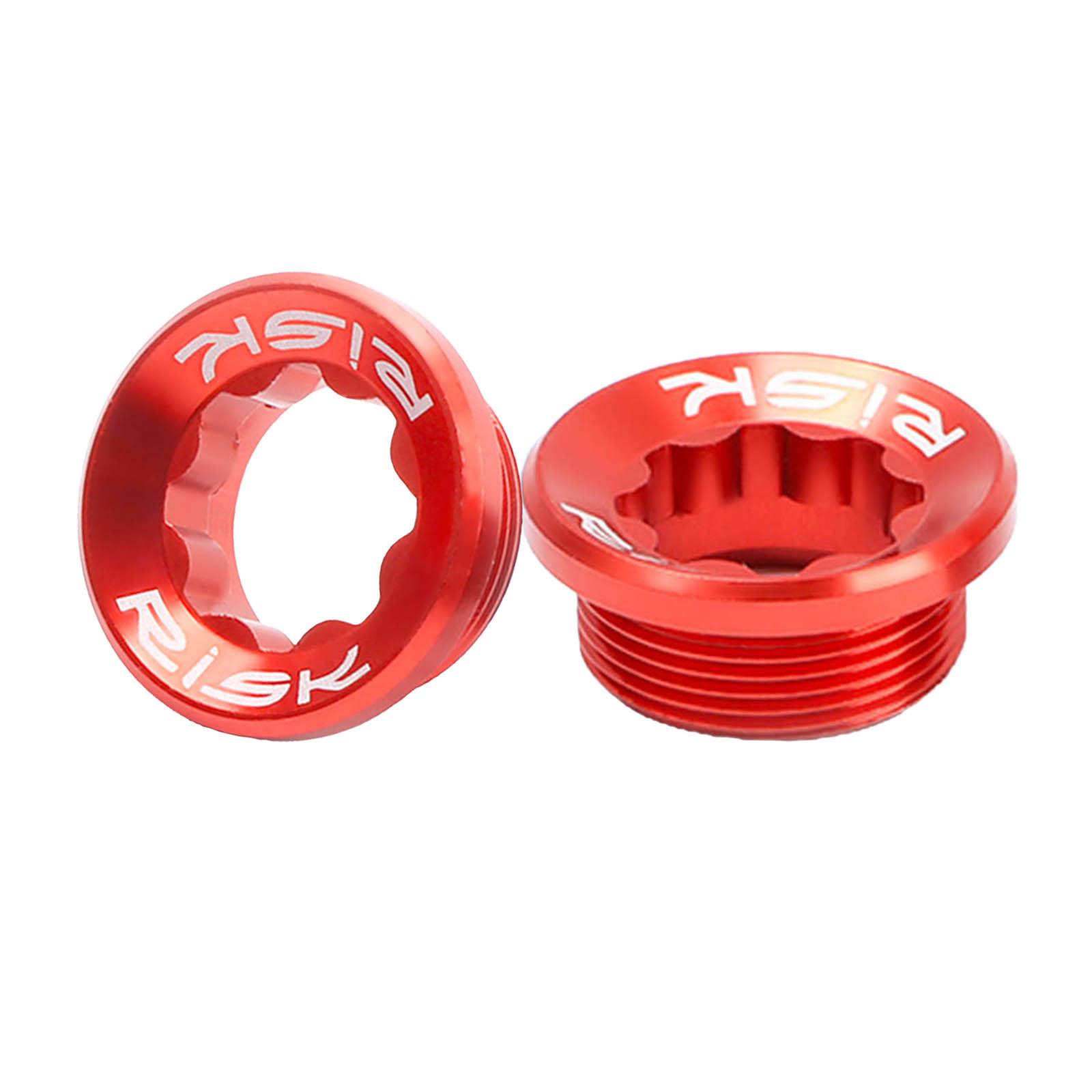 2Pcs Durable Crank Cover Screws Bolts Threads M20 Crankset Arm Fixing Bolt for Bottom Bracket Mountain Bike Crank Arm Fixing MTB