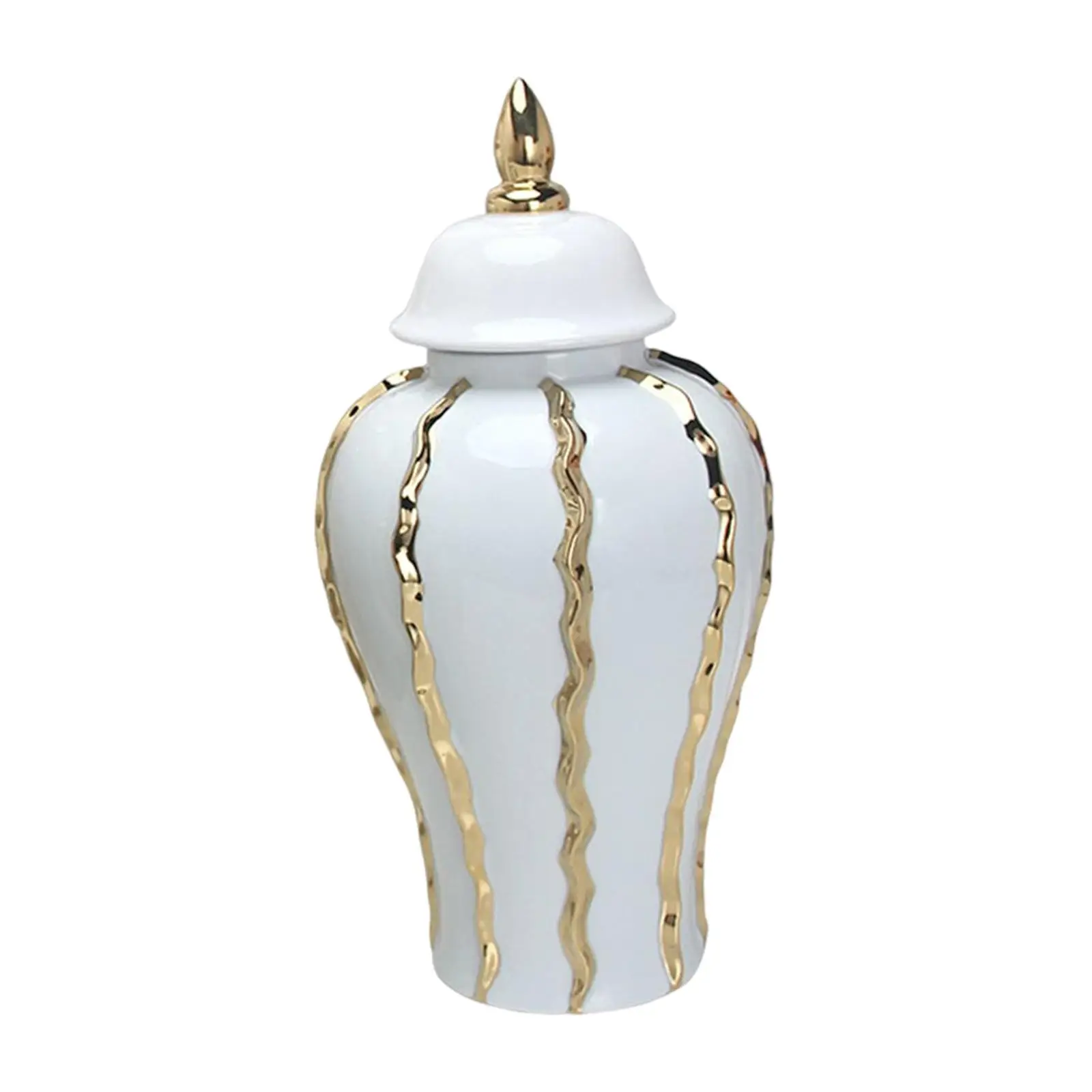 Modern Ginger Jar with Lid Decorative Universal Oriental Style Ceramic Jar Vase