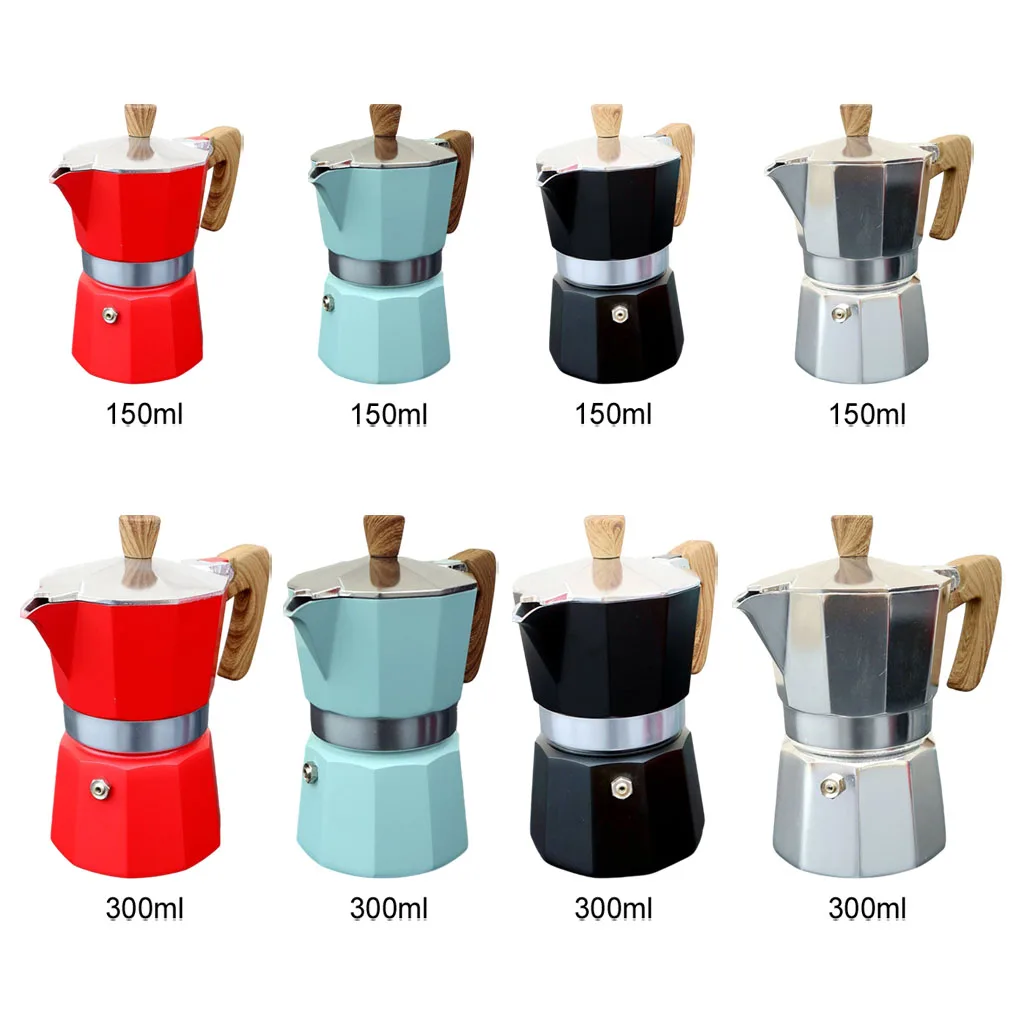 Espresso Maker Stovetop Percolator Pot Practical Moka Coffee Pot 150/300ml