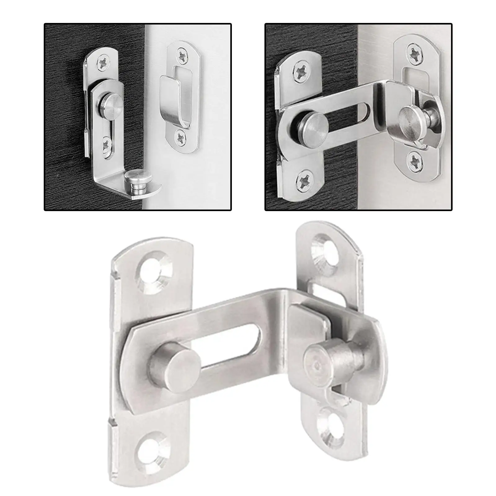 Stainless Steel Door Lock 90 Degree Door Locks for Indoor Outdoor Cabinets Home Garage Bathroom